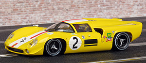 Thunderslot CA00102S/W Lola T70 MkIII - No.2. Ecurie Bonnier: 6th place, Brands Hatch 6 Hours 1968. BOAC International 500. Jo Bonnier / Sten Axelsson