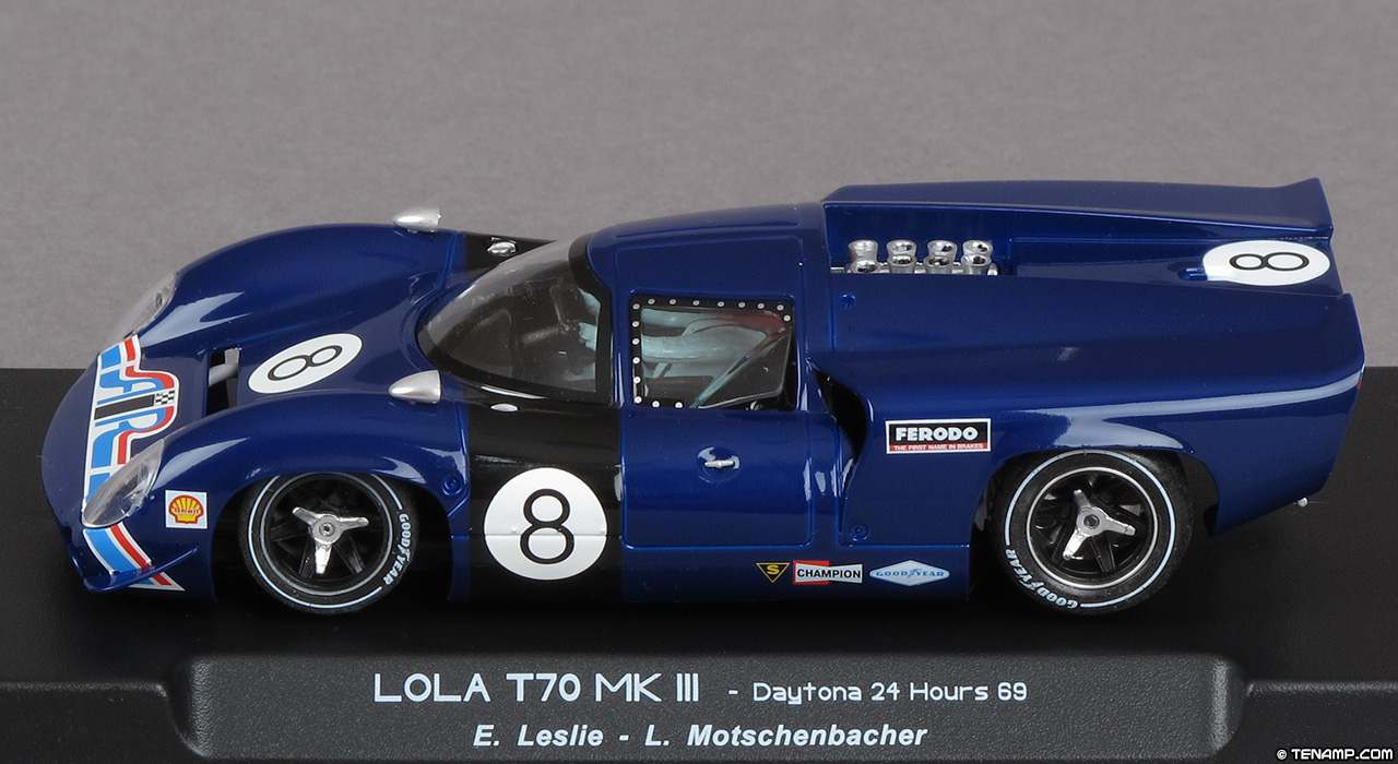 Thunderslot CA00103S/W Lola T70 Mk3 - #8 American International Racing. 2nd place, Daytona 24 Hours 1969. Ed Leslie / Lothar Motschenbacher
