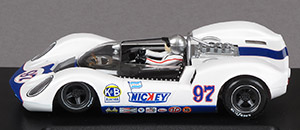 Thunderslot CA00404S/W McLaren Elva Mk1 - No.97 Nickey. Can-Am Nassau Speed Weeks 1965. Charlie Hayes